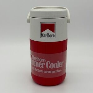Vintage Marlboro Coleman Summer Cooler Red White Insulated Water Jug 1990s Promo